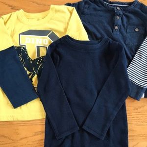 Bundle of long sleeve toddler shirts